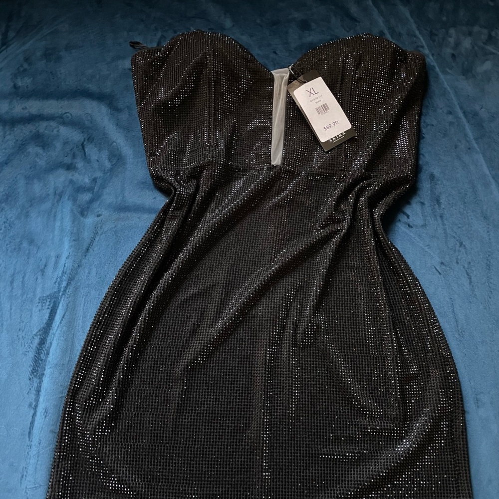 AKIRA Black Sweetheart Bodycon Dress